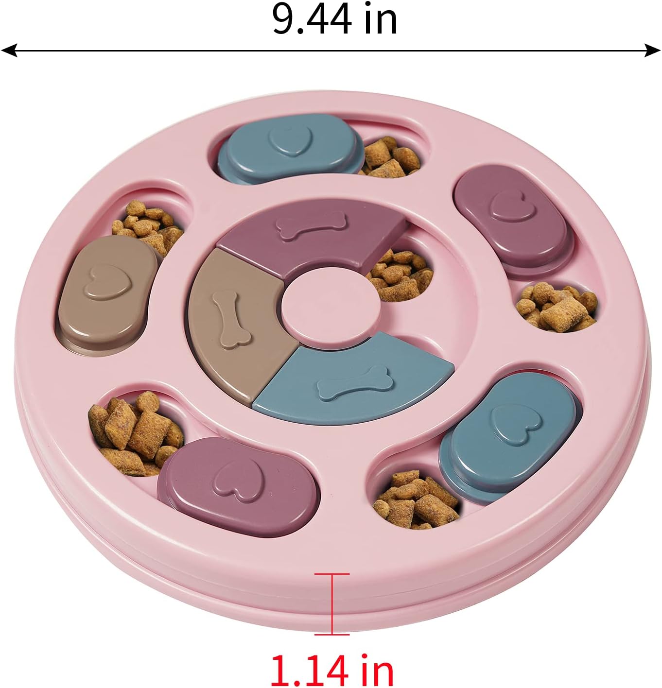 DR CATCH Dog Puzzles,Dogs Food Puzzle Feeder Toys for IQ Training & Mental Enrichment,Dog Treat Puzzle(Pink)