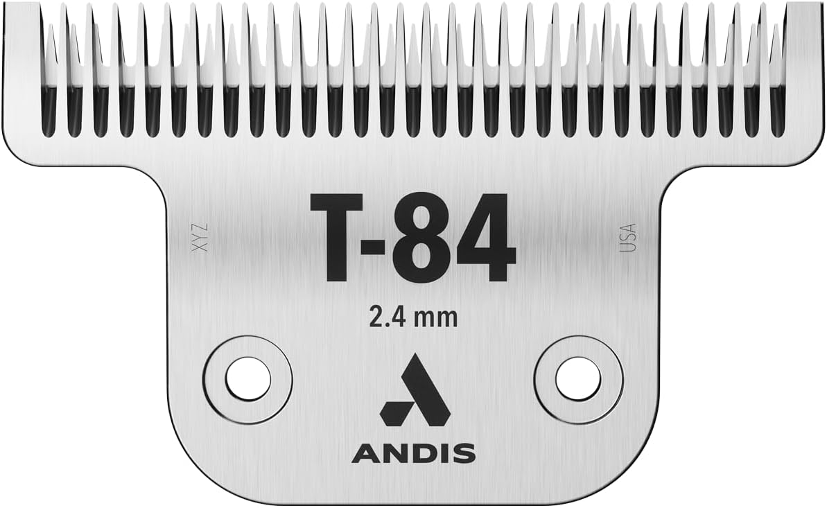 Andis 21641 UltraEdge Detachable Blade Size T-84 – Carbon Steel Pet Clipper Blade, 3/32" Cut Length, Precision Grooming Performance