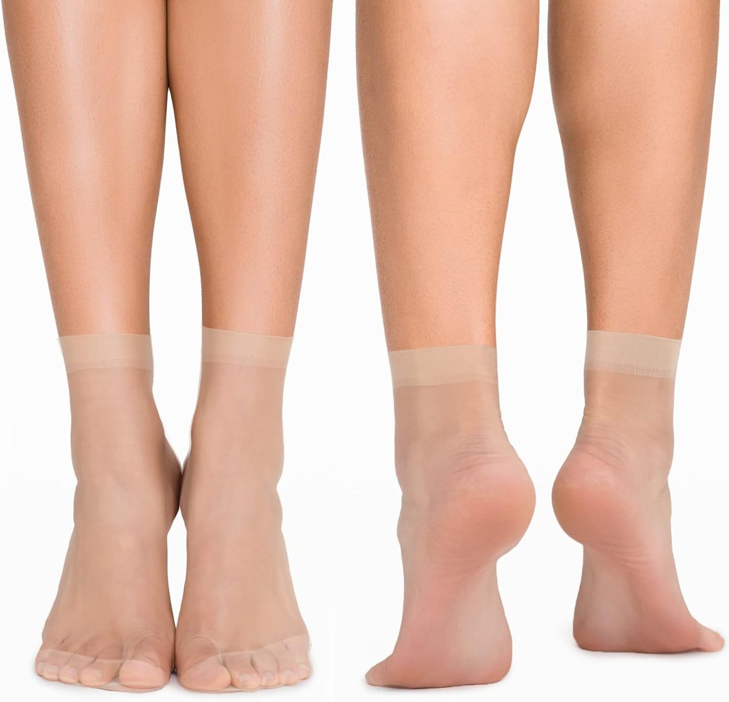 Bencailor 24 Pairs Women's Sheer Ankle Socks Thin Nylon Socks for Women Transparent High Hosiery Stockings for Women