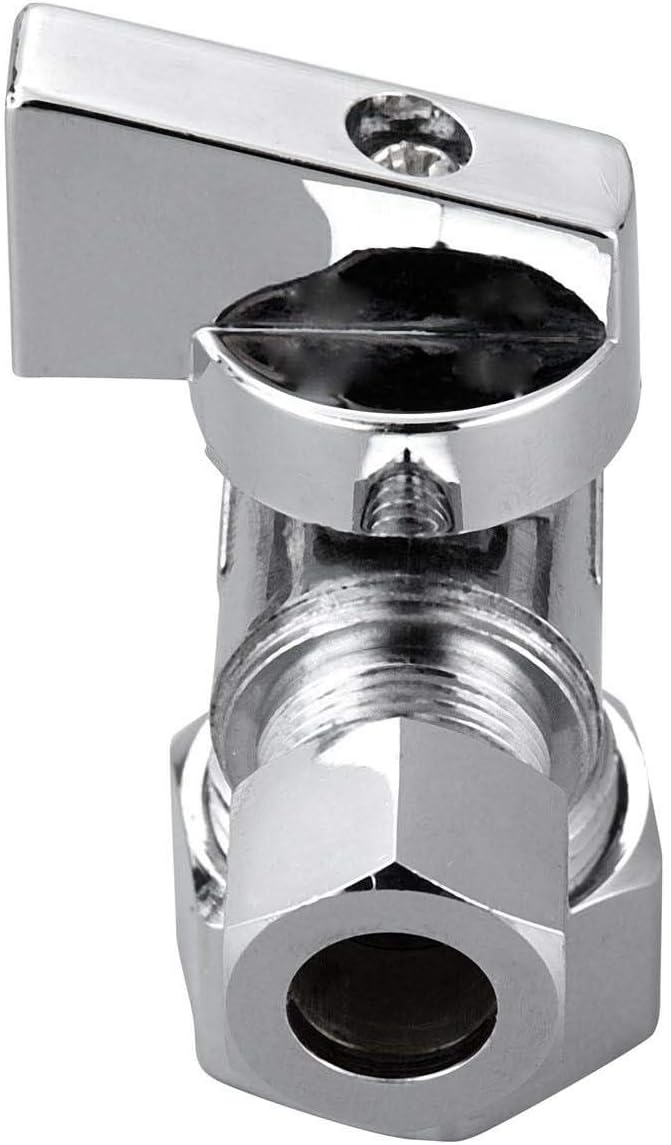 2 Pack Premium Brass (1/2" Nominal Comp) 5/8" OD Comp x 3/8 Inch OD Compression Quarter Turn Water Angle Stop Valve Shut Off