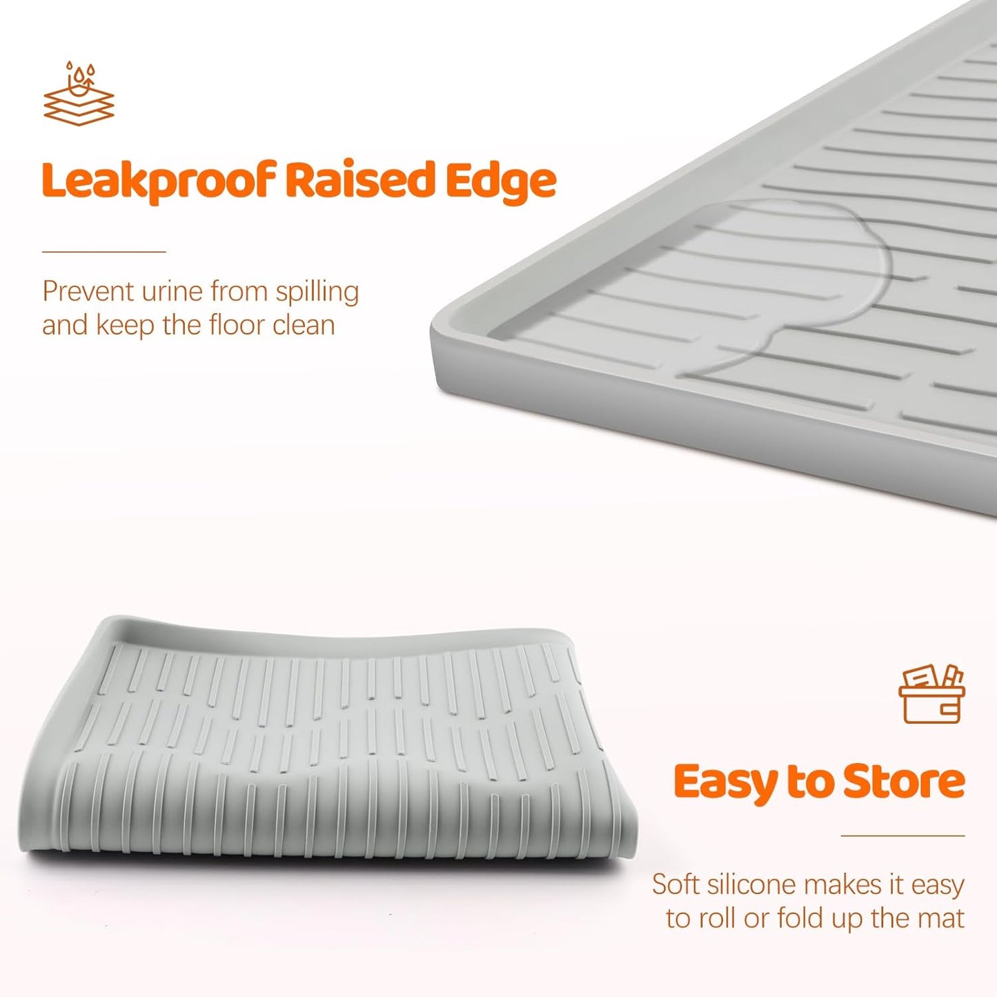 Pee Pads for Dogs, 54" x 27.5" Extra Large Reusable Silicone Mat, Washable Reusable Puppy Training Pads for Potty Training, Non-Slip, Leak-Proof, Indoor Floor Protection