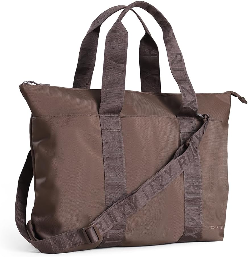 Itzy Ritzy Diaper Bag Tote – Lightweight Weekender with 10 Pockets, Removable Strap, Stroller & Trolley Use