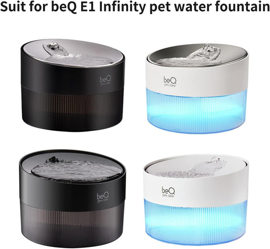 beq offical cat water fountain filter, 12 Packs Replacement Filters for E1 Infinity Cat Fountain, 6 Months Set of Replacement Filters for Pet Water Fountain Dog Dispenser
