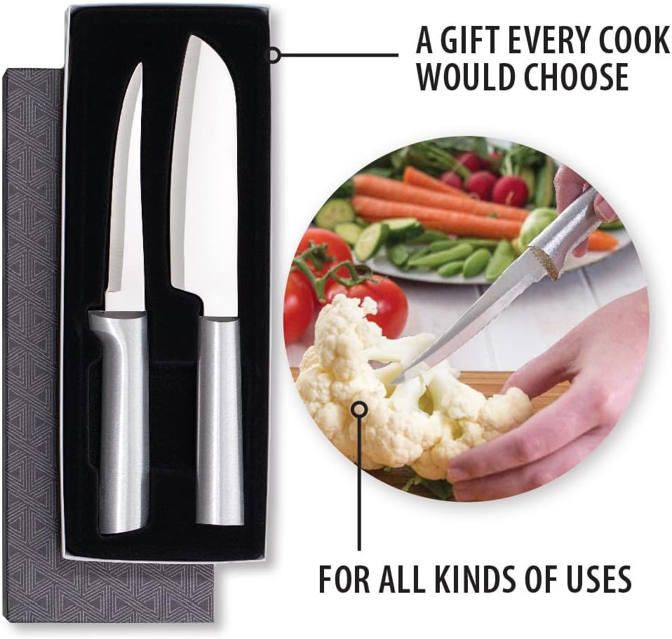 Rada Cutlery Cook’s Select Knife Gift Set (S53), 2-Piece Knife Set, Stainless Steel Blade, Silver Handle