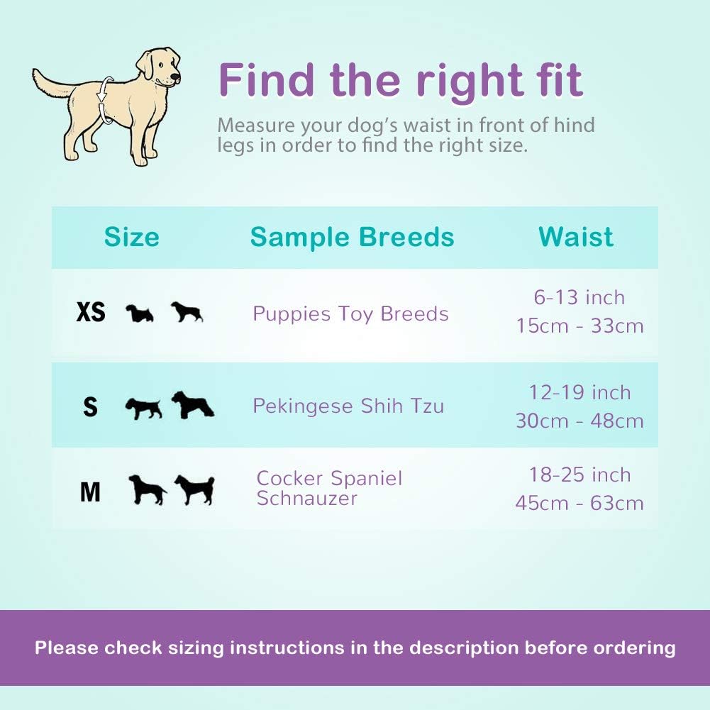 Male Dog Diapers - Absorbent Dog Wraps Belly Bands for Male Dogs with Leak Protection, Excitable Urination, Incontinence, or Marking, Medium 44 Pcs
