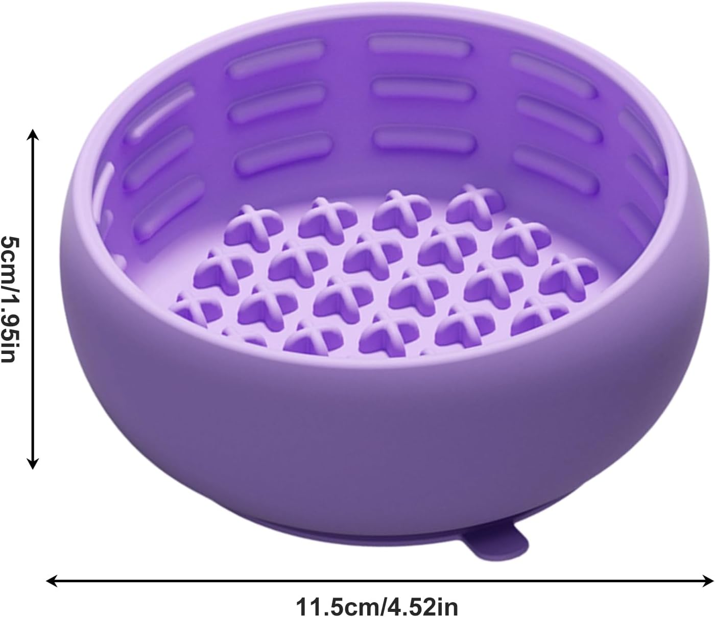 Silicone Slow Feeder, Anti Choking Dog Bowl, Non Slip Base with Raised Maze, Small Medium Pet Dish, Slow Eating Bowl with Fun Design, Dog for Indoor Outdoor 4.52x4.52x1.95 inches