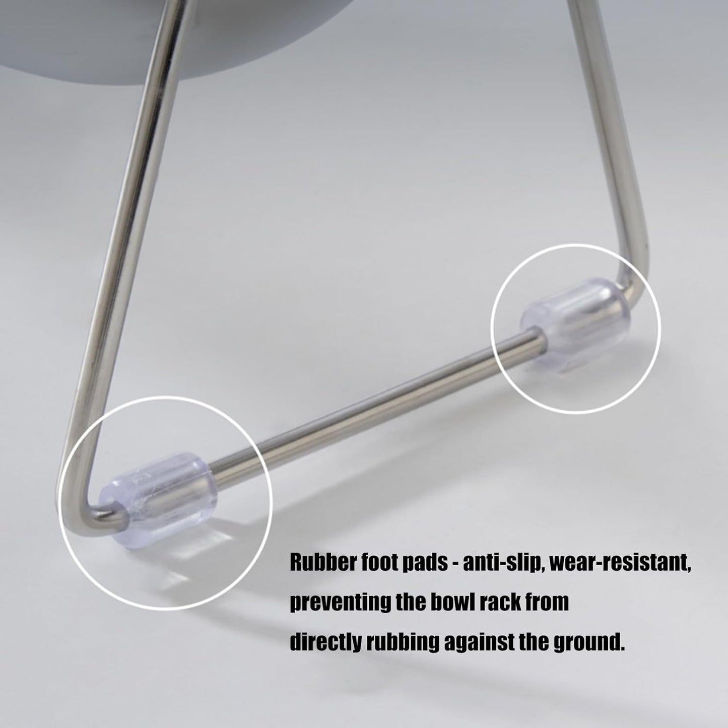 Heavy Duty Adjustable Dog Bowls Stand with Splash-Proof Double Dish Elevated Feeding Station for All Breeds ABS Stainless Steel Pet