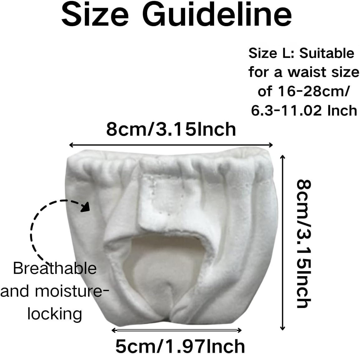 5PCS Small Pet Diapers, Adjustable Sugar Glider Diapers, Reusable, Washable, Specially Designed for Use on Pet Squirrels Guinea Pig (L)