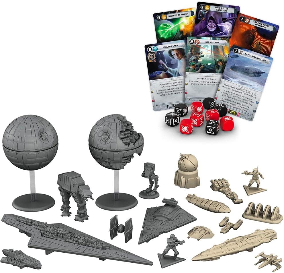 Asmodee Star Wars: Rebellion Board Game - Epic Galactic Empire vs Rebel Alliance Conflict, Tabletop Miniatures Strategy Game for Adults, Ages 14+, 2-4 Players, 3 Hour Playtime