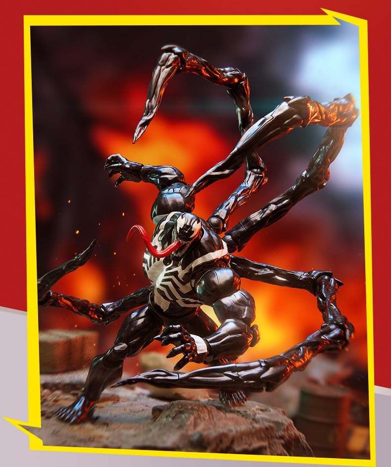 BLOKEES Marvel Rivals Venom Action Figure, 185 Pieces Model Kit, 6 Inch, 90 Points of Articulation, Ages 14+
