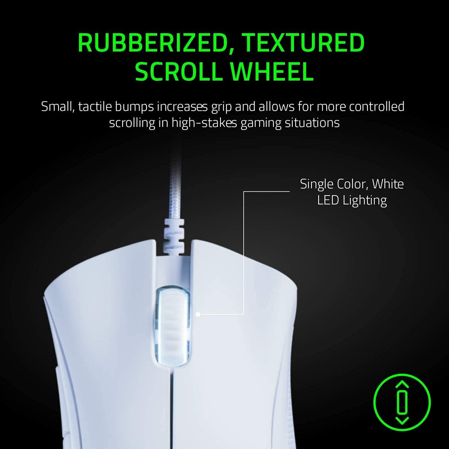 Razer DeathAdder Essential Gaming Mouse: 6400 DPI Optical Sensor - 5 Programmable Buttons - Mechanical Switches - Rubber Side Grips - Mercury White