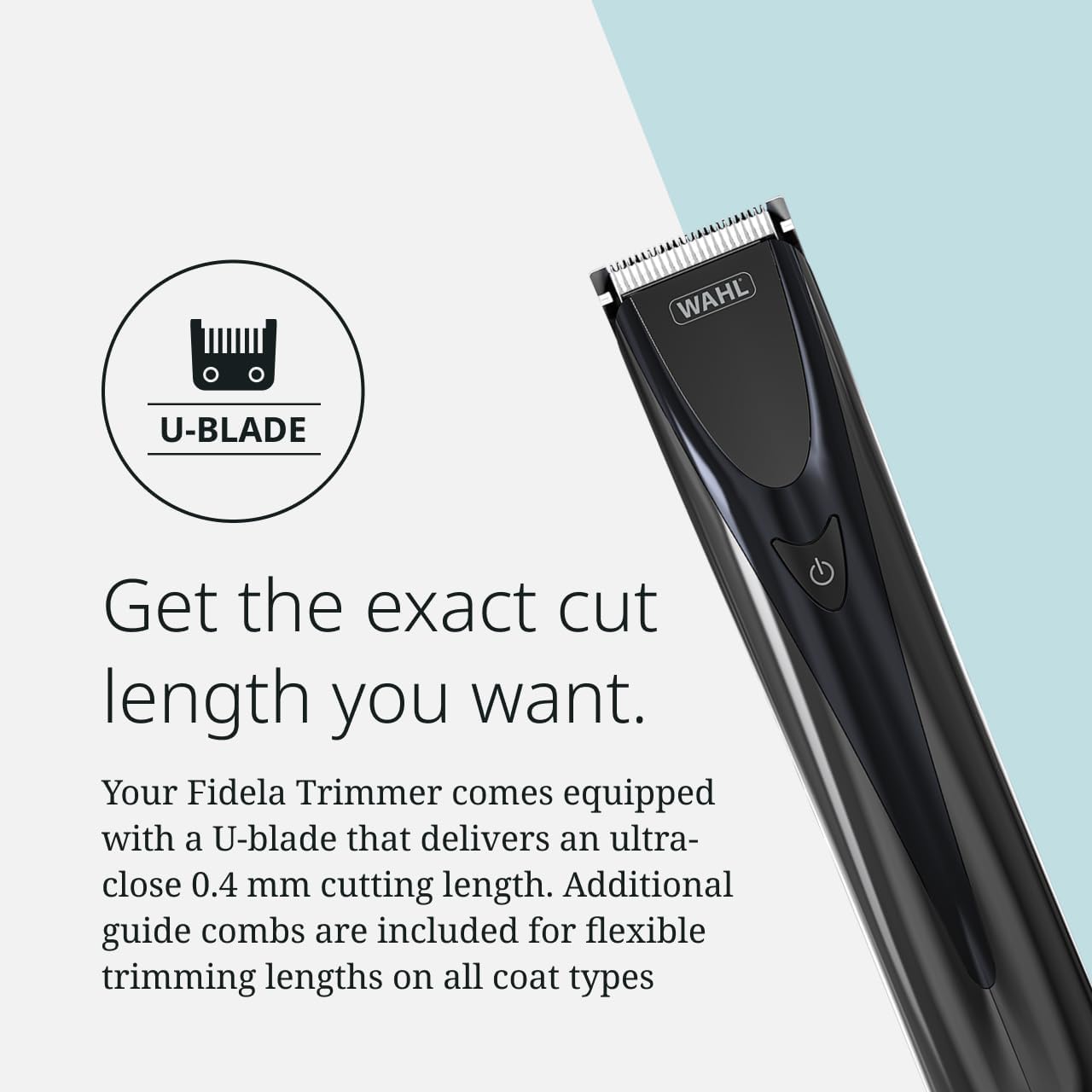 Wahl Pro Animal Fidela Trimmer - Cordless Dog & Cat Hair Trimmer - for Sensitive Areas - Essential Grooming Tools - with 3 Guide Combs