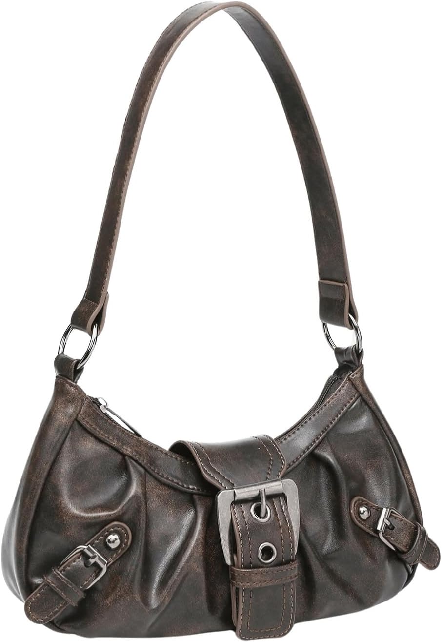 Verdusa Shoulder Bag for Women Y2k Mini Purse Cute Goth Punk Vintage Purse | Top Handle, Buckle, Punk, Purses, Bags