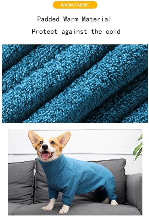 Winter Coat Dog Anxiety Relief Dog Comfort Soft Fleece Pullover Pajamas for Walking Hiking Travel Sleep XXXL Turquoise Green