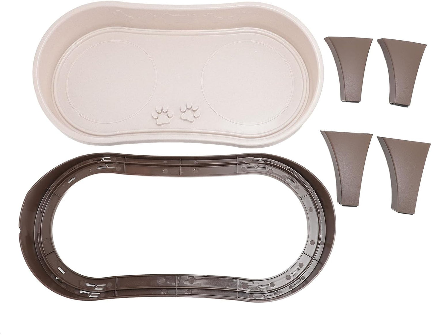 Elevated Dog Bowl Stand Raised Pet Feeding Tray Neck Spine Antislip Easy Assembly for Pets