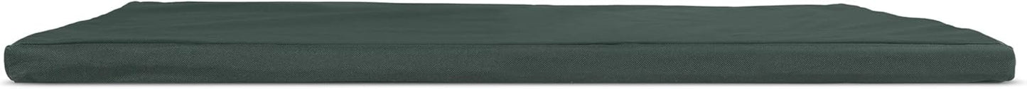 Furhaven Water-Resistant Dog Bed for Large/Medium Dogs w/ Removable Washable Cover, Perfect for Crates & Kennels, For Dogs Up to 70 lbs - Two-Tone Reversible Crate Pad - Green/Gray, Large