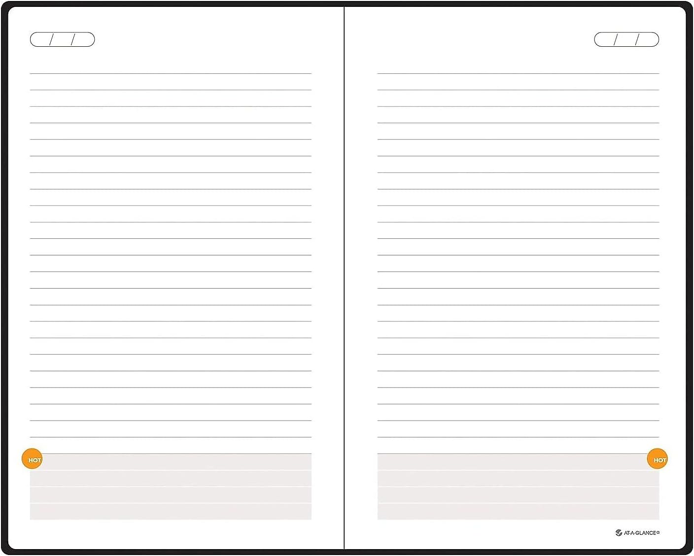 AT-A-GLANCE Plan.Write.Remember. Perfect Bound Planning Notebook, Lined with Monthly Calendars, Undated, 5" x 8 1/4", Black (80612405)