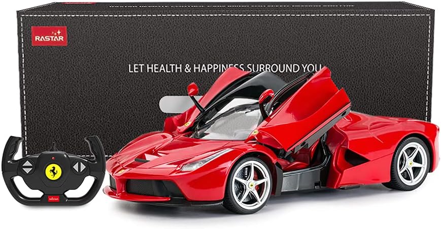 RASTAR RC Car | 1/14 Scale Ferrari LaFerrari Radio Remote Control R/C Toy Car Model Vehicle for Boys Kids, Red