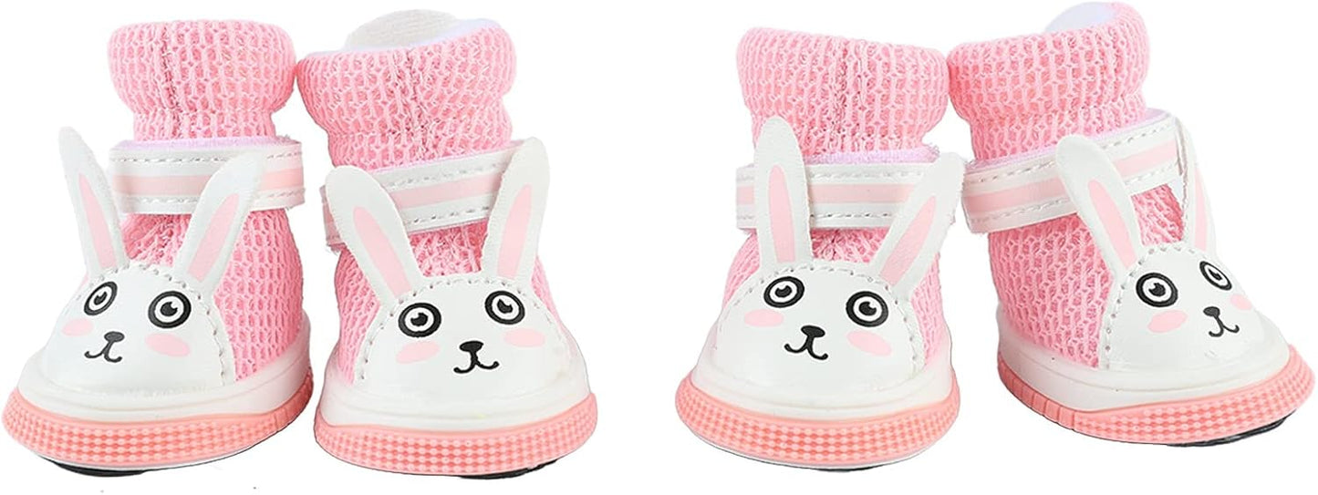 Yctze Breathable Lightweight Dog Shoes - Cute Mesh Puppy Boots for Spring Summer, Hot Pavement Summer Puppy Dog Boots Nonslip Small Dog Shoes for Protection and Comfort, Winter Snowy Day