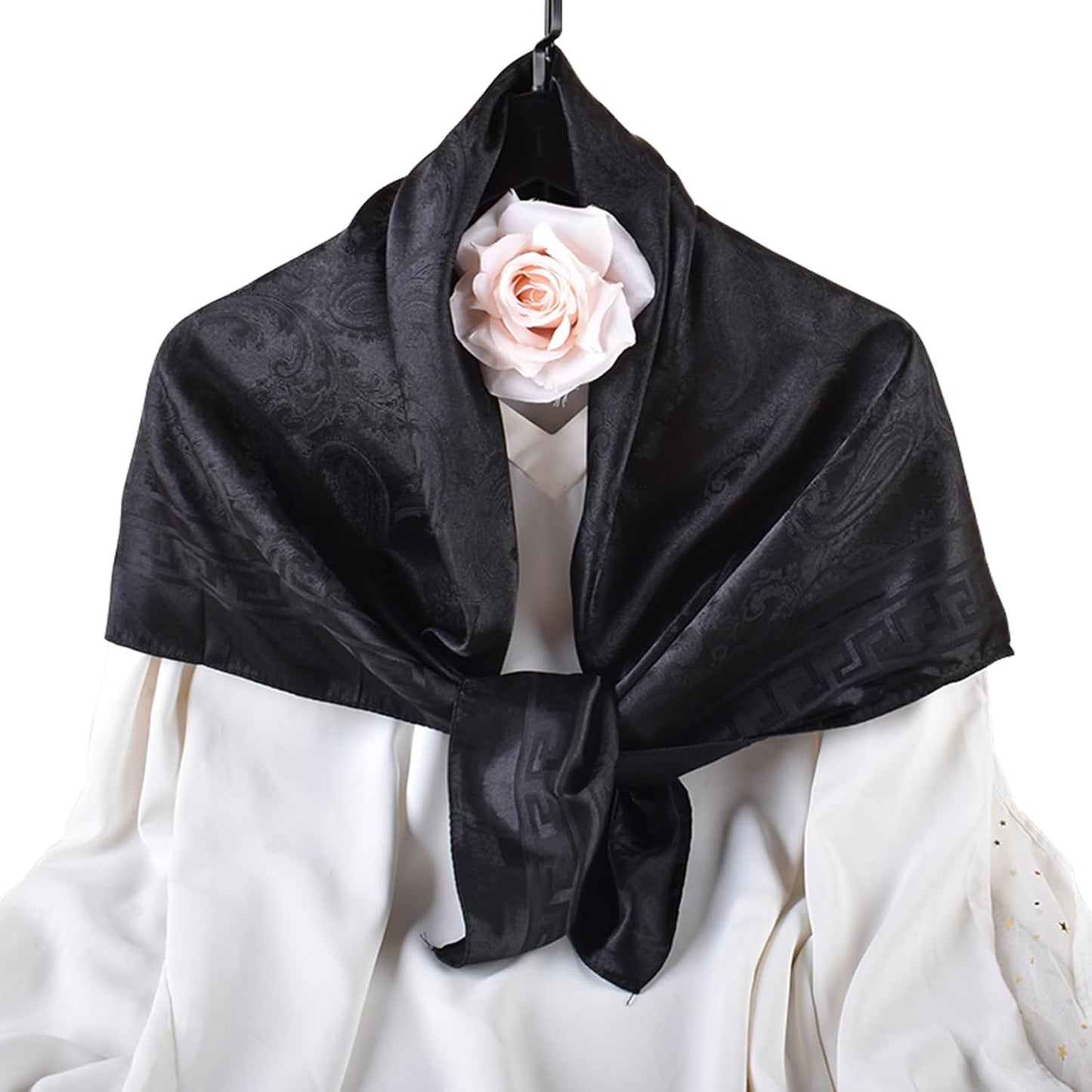 EIysee 35x35 Inch Head Scarf for Women Silk Like Neck Scarf Hair Sleeping Wraps Satin Silk Scarfs for Women