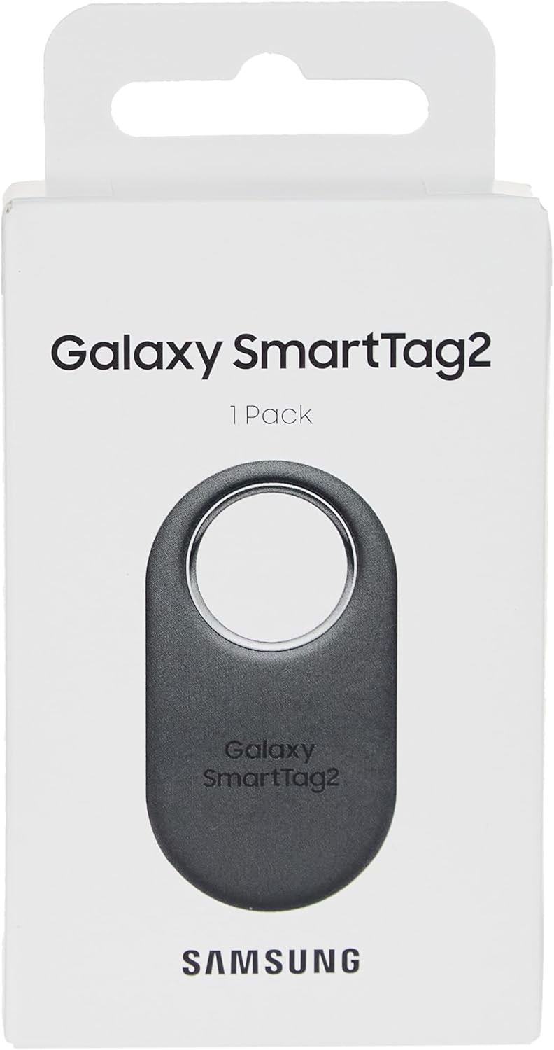 Samsung SmartTag2 (2023) Bluetooth + UWB, IP67 Water and Dust Resistant, Findable via App, 1.5 Year Battery Life - Black (International Version)