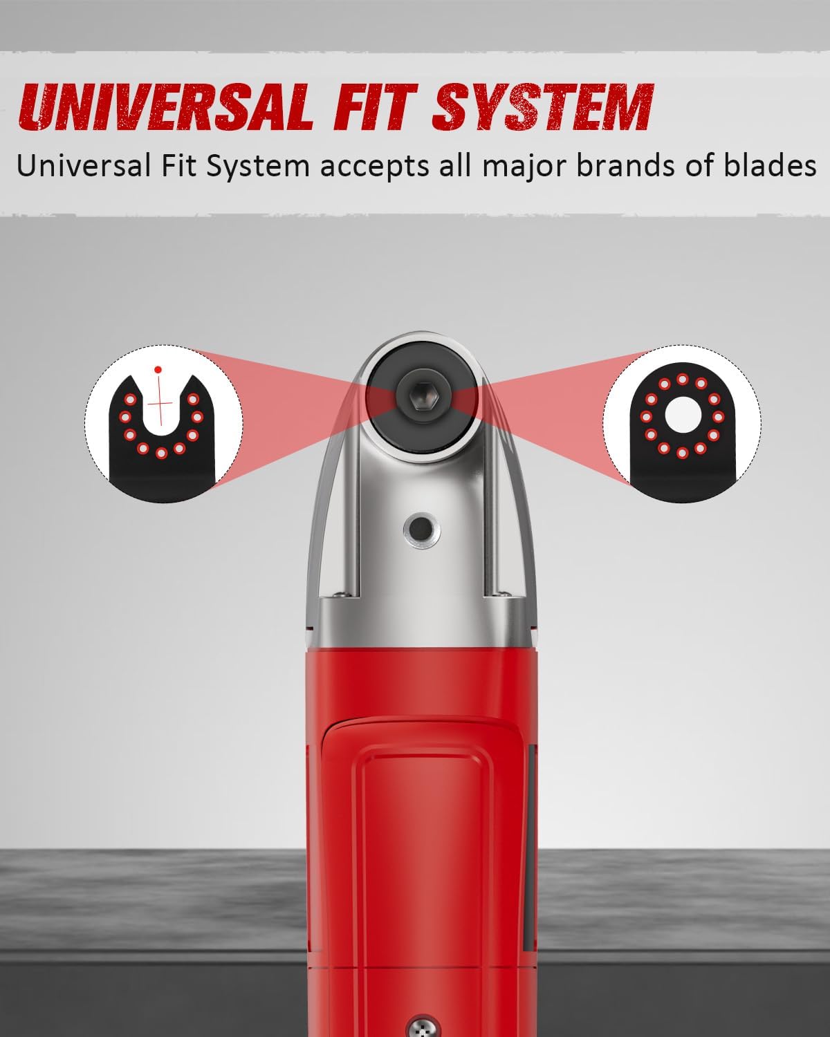 AVID POWER Oscillating Tool, 22000 OPM Electric Oscillating Multi Tool with 3°Oscillation Angle, Cutting, Sanding, Grinding, Scraping, 11 Accessories & Universal Interface-Red