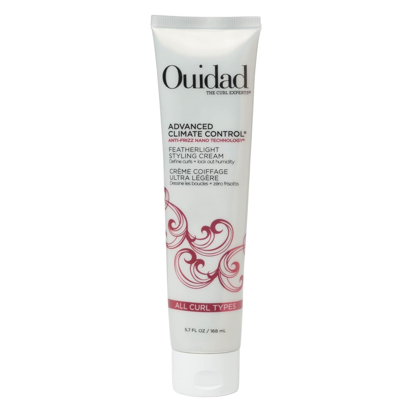 Ouidad Advanced Climate Control Styling Cream for Curly Hair – Featherlight Curl Cream for Hydrated, Shiny & Frizz-Free Definition, Flexible, Soft Hold For All Curl Types, Sulfate-Free