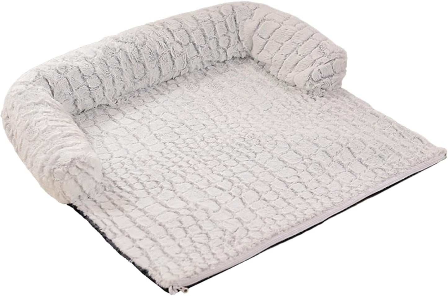 Dog Bed Couch Protector, Non Slip Raised Edge, Calming Pet Bed with Soft Padding, Memory Foam Dog Beds for Home Furniture Protection, Plush Beds for Indoor Relaxation, Removable Washable Cover