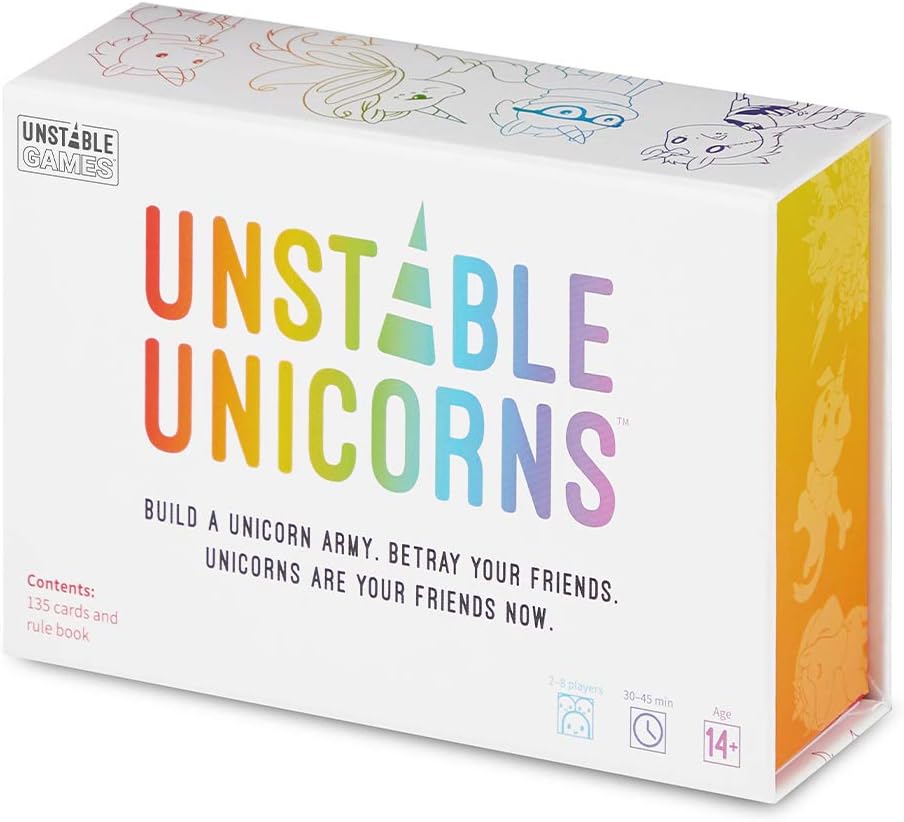 Unstable Games Unstable Unicorns Card Game - Strategy Party Game for 2-8 Players, Ages 8 and Up - Funny Family Game Night Card Game from the Creators of Here to Slay