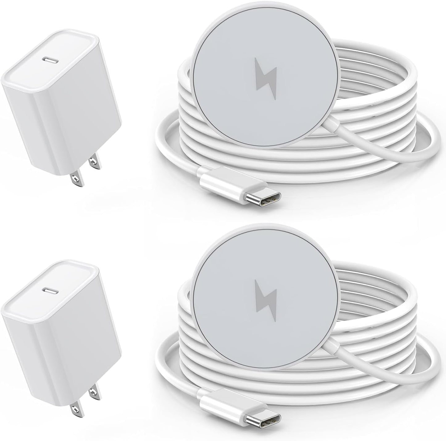 Magnetic Wireless Charger Phone 17 16 15,2Pack 6FT 15W Fast Magnetic Charger with USB C Fast Charging Block Compatible with iPhone 17/17 Air/16/16 Pro/Pro Max/15/14/13/Plus/Pro/Pro Max,AirPods 3/Pro 2