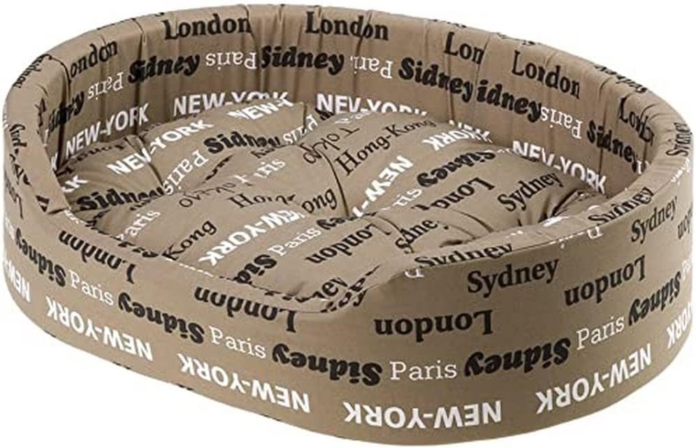 Ferplast Dandy C 55 Cat and Dog Bed, Cotton, 55 x 41 x 15 cm, Cities