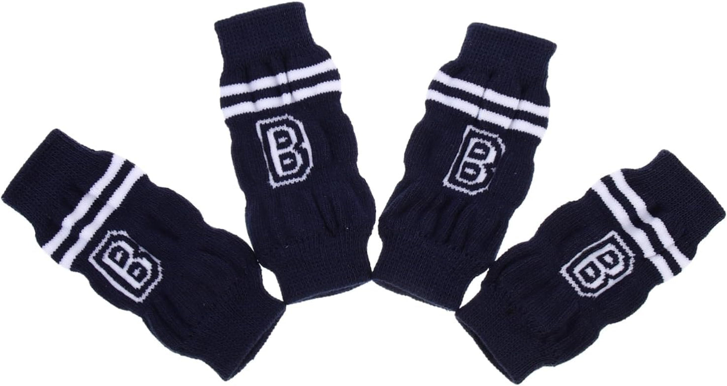 Milisten 4Pcs Dog Leg Covers Non Slip Puppy Socks with Cute Pattern Soft Protective Leggings for Dogs Up to Breathable Pet Leg Warmers for Outdoor and Indoor Use