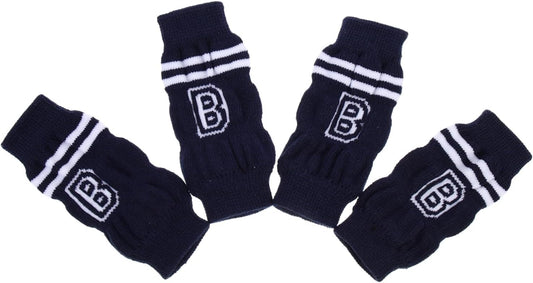 Milisten 4Pcs Dog Leg Covers Non Slip Puppy Socks with Cute Pattern Soft Protective Leggings for Dogs Up to Breathable Pet Leg Warmers for Outdoor and Indoor Use