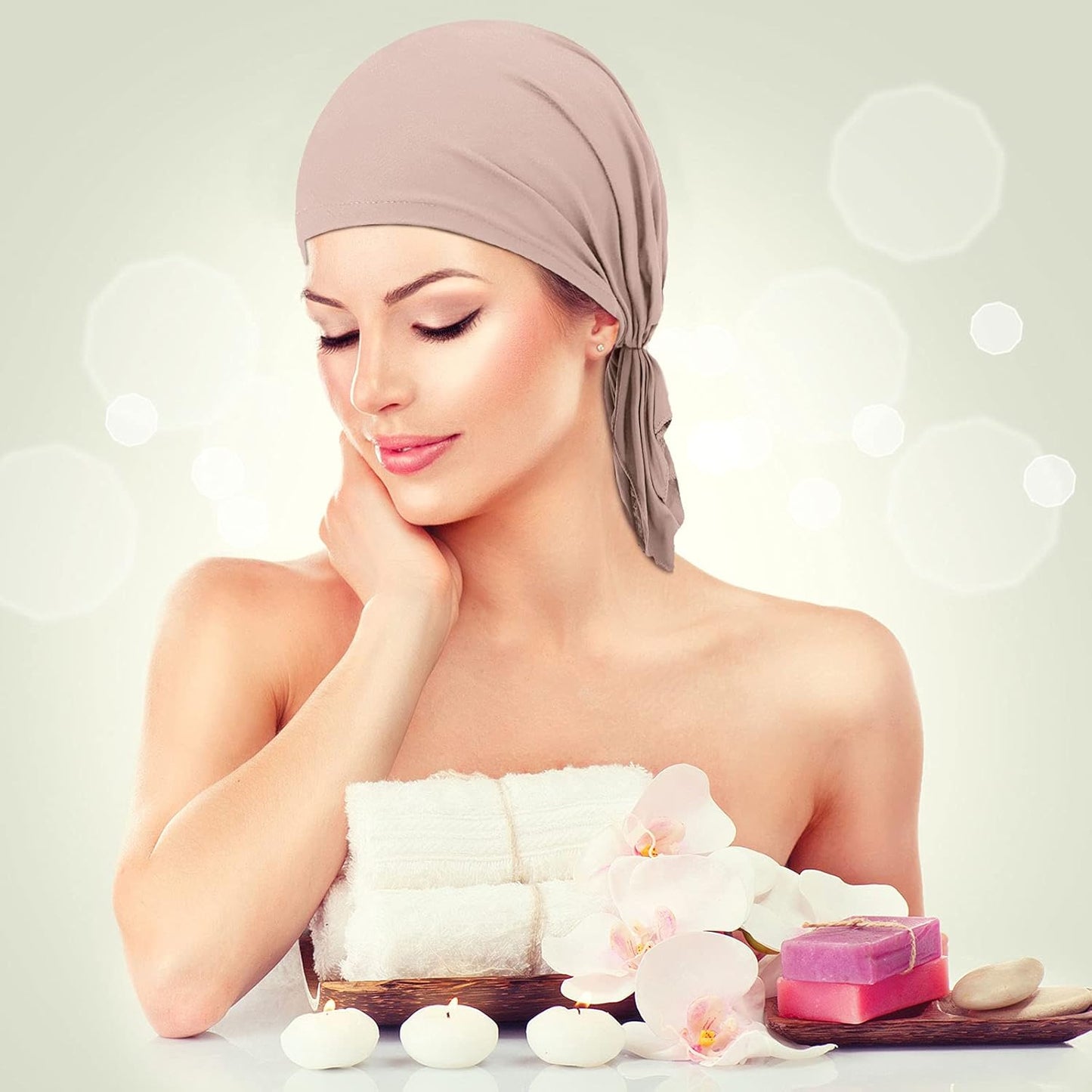 Syhood 6 Pieces Head Scarf for Women Slip on Pretied Head Scarves Cancer Headwear Turban Hat Beanie Wrap (Soft Colors)