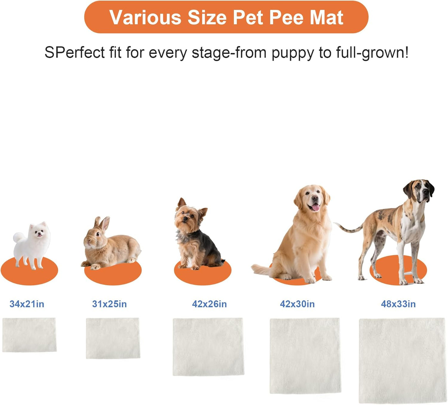 Washable Dog Pee Pads with 4 Straps Soft Plush Dog Cot Replacement Cover for Elevated Beds & Crates - 3X Thicker, Leakproof, Reusable, Grey 31" x 25"