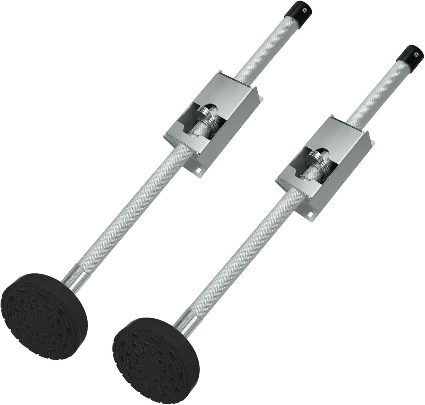 Ladder Leveler Non-Slip Rubber Leg Stabilizer, Adjustable Ladder Leg Level, Maximum Load Capacity 550 lbs, Fits Indoor and Outdoor Stairs and All Surfaces, Fittings 1 Pair (20 Inch)