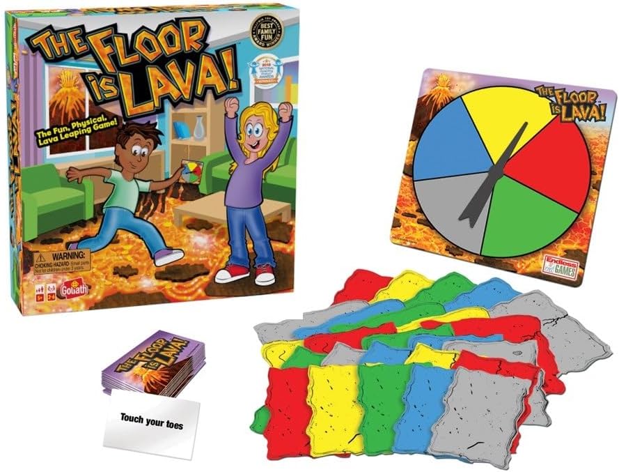 Endless Games The Original The Floor is Lava! Game by Endless Games - Interactive Game for Kids and Adults - Promotes Physical Activity - Indoor and Outdoor Safe
