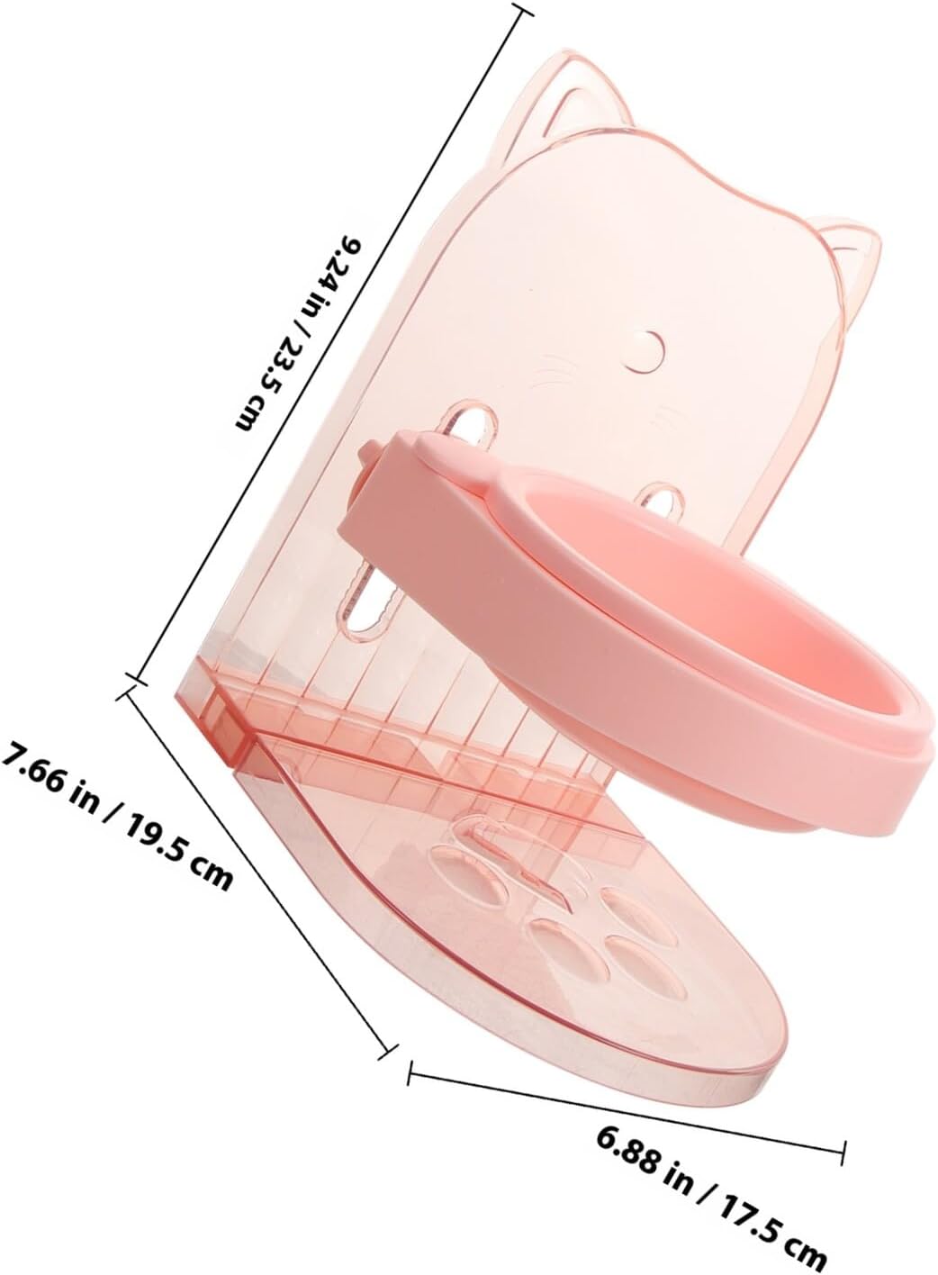 Milisten Elevated Pet Bowl Stand with Raised Cat Feeding Holder and Anti-Spill Colored Water Dish for Indoor Cats and Small Dogs