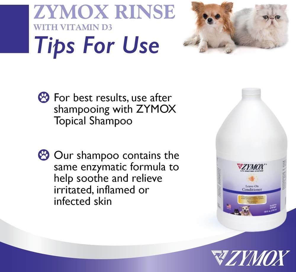 ZYMOX Leave-in Conditioner with Vitamin D3 for Cats & Dogs, 1gal