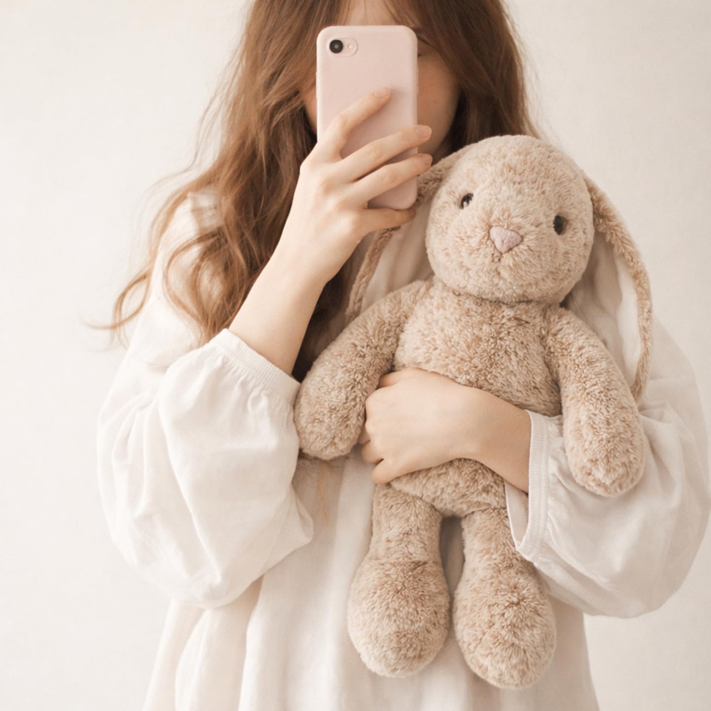 Bunny Rabbit Stuffed Animals Plush Toys for Kids Girls Boys Baby Birthday Bedtime Gift, 17.7 inches