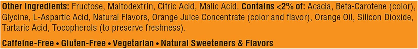 Emergen-C 1000mg Vitamin C Powder for Daily Immune Support Caffeine Free Vitamin C Supplements with Zinc and Manganese, B Vitamins and Electrolytes, Super Orange Flavor - 30 Count