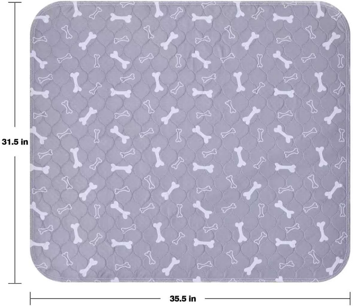Washable Dog Pee Pads, Reusable Pet Mat Waterproof Non-Slip Dog Crate Mat, Super Absorbent Puppy Training Pad for Bed Sofa Car Floor Travel Outdoor for Dogs Cats