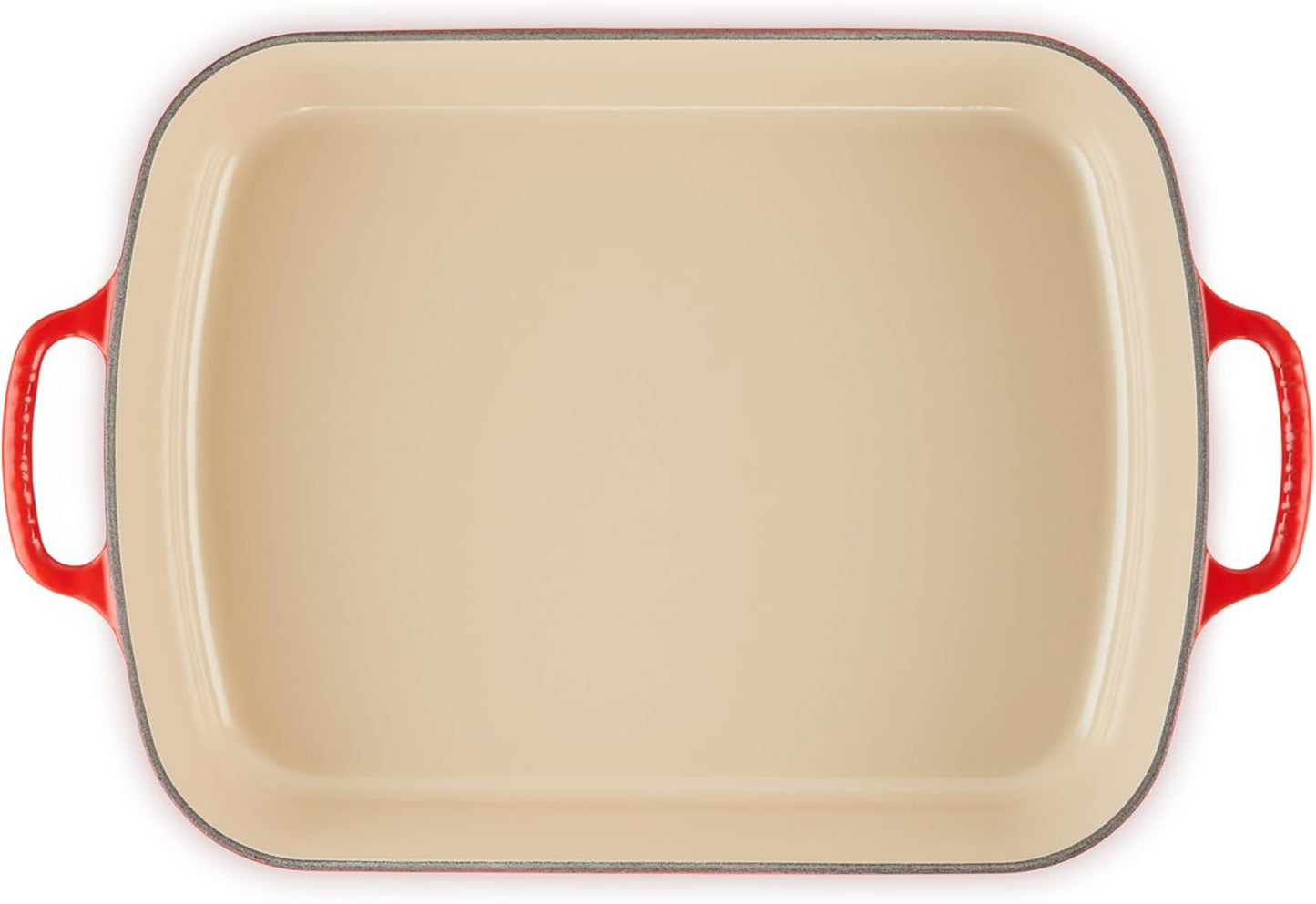 Le Creuset Enameled Cast Iron Signature Rectangular Roaster, 5.25 qt. (9.8" x 13"), Cerise