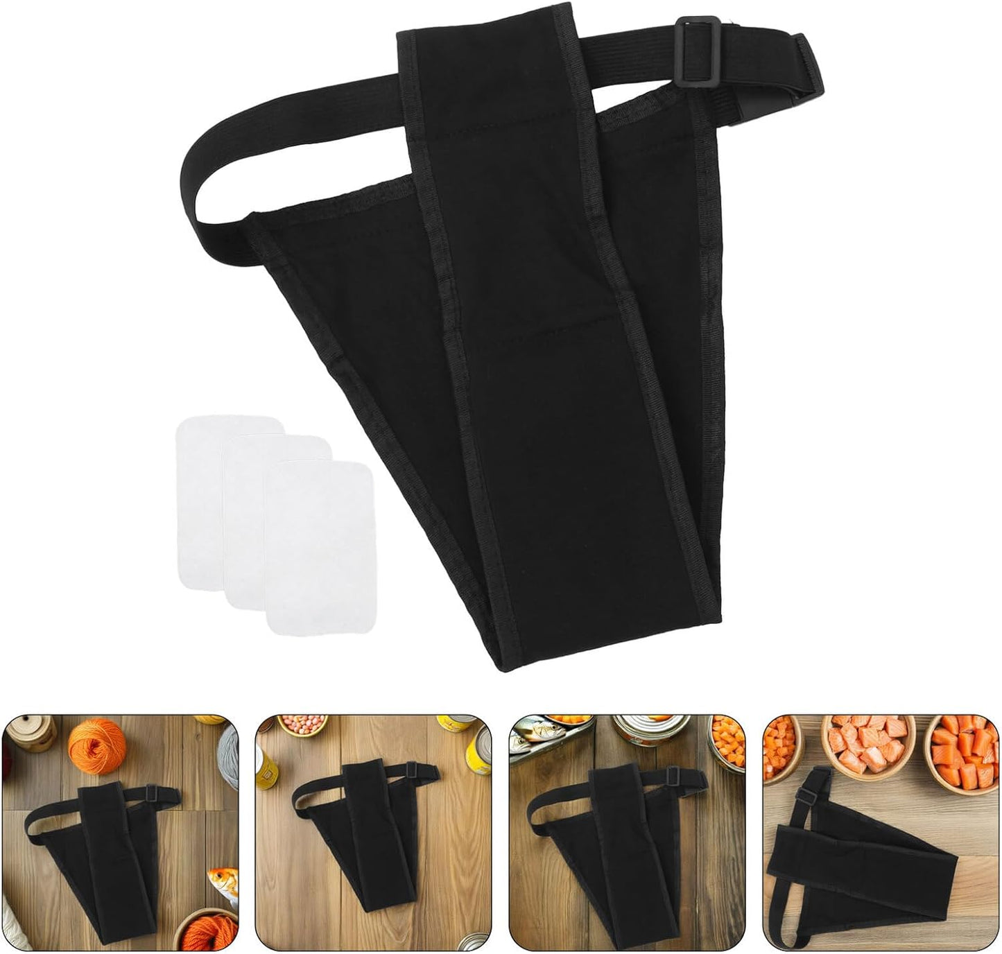 Milisten 2pcs Washable Dog Female Diapers with Adjustable Fit, Reusable Puppy Physiological Pants for Heat Cycle Protection, Dark Color M Pet Hygiene Pants for Female Dogs