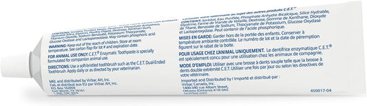Virbac C.E.T.® Enzymatic Toothpaste| Tartar & Plaque Control for Fresh Breath | Pet Dental Care Toothpaste | Poultry Flavor, 2.5 oz