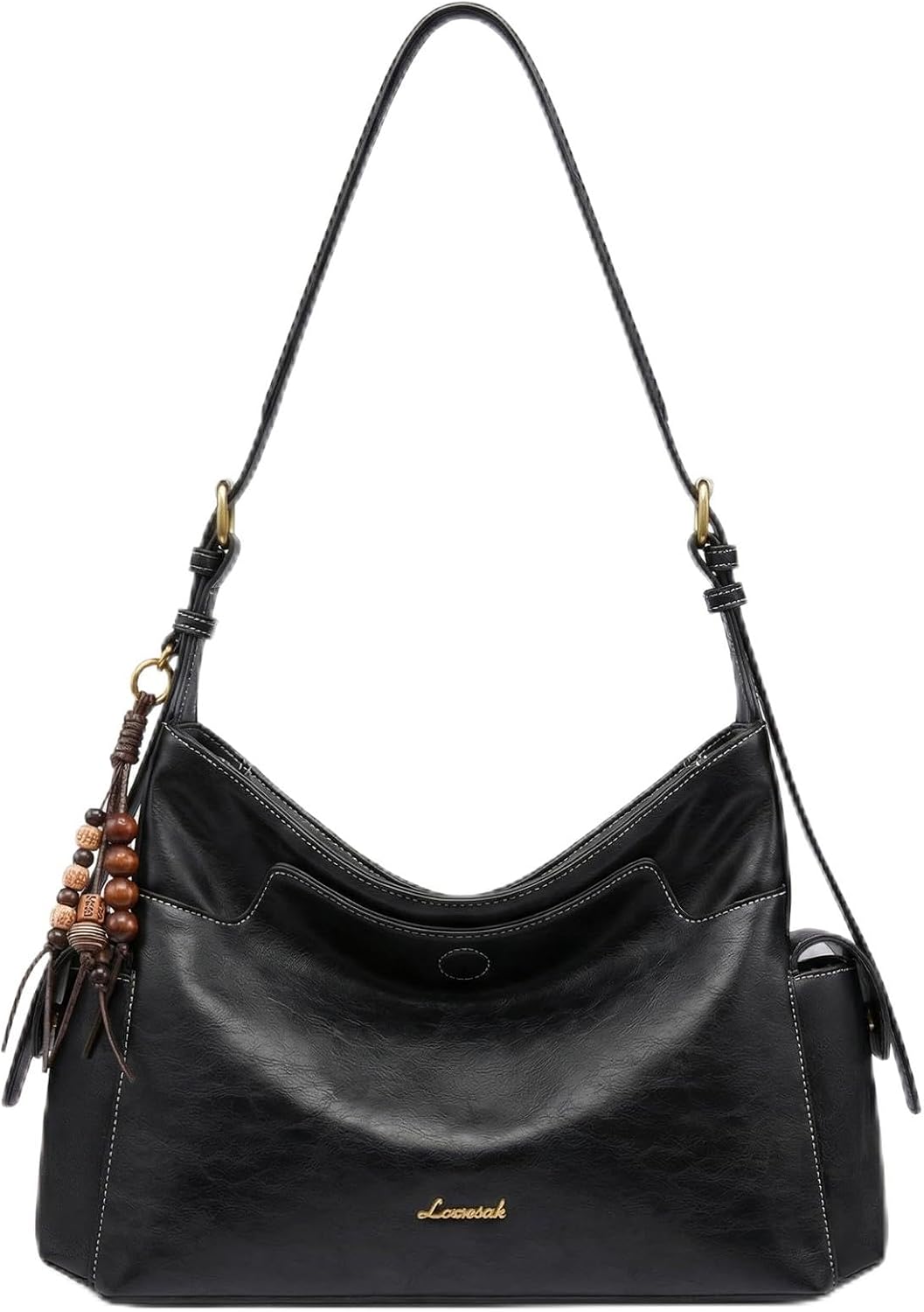 LOVEVOOK Hobo Purses for Women,Soft Faux Leather Crossbody Purse with Tassel Charms,Women's Shoulder Handbags for Daily