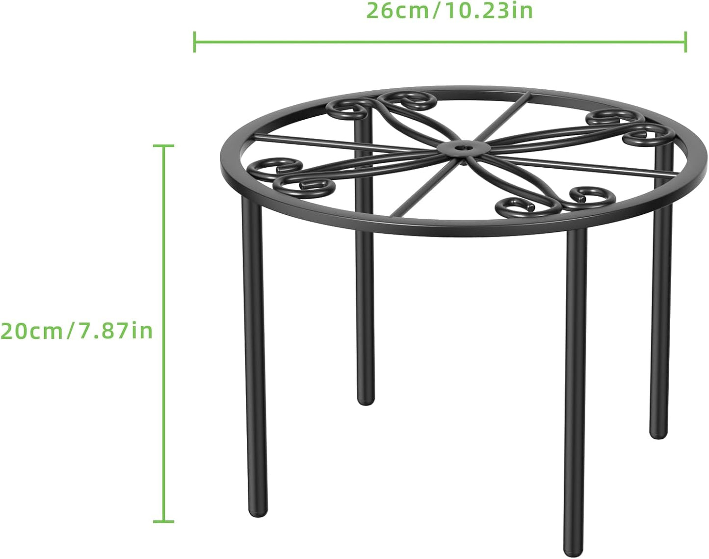 Plant Stand 1 PCS-10.2 IN Flower Pot Stand Plant Rack for Indoor and Outdoor Courtyard Gardens Black