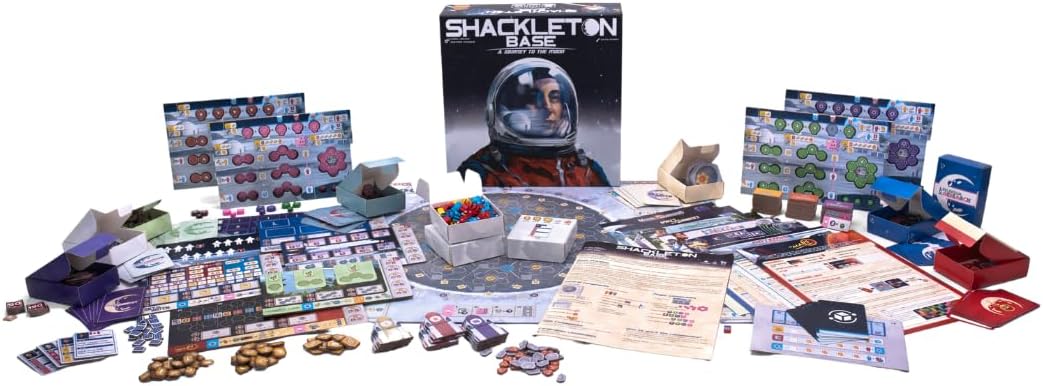 Shackleton Base: A Journey to The Moon Board Game - Sci-Fi Strategy Game of Space Exploration, Fun for Family, Kids & Adults, Ages 14+, 1-4 Players, 60-120 Minute Playtime