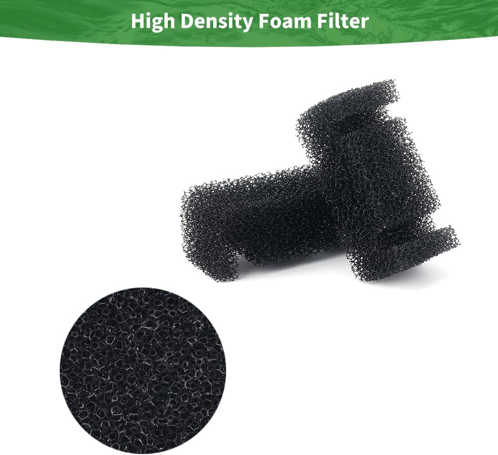 18 Pack Cat Water Fountain Foam Filters Replacement,Sponge Filter for Cat Water Fountain Foam Filter for 85oz/2.5L Automatic Cat Water Fountain (Black, 18 Sponges)