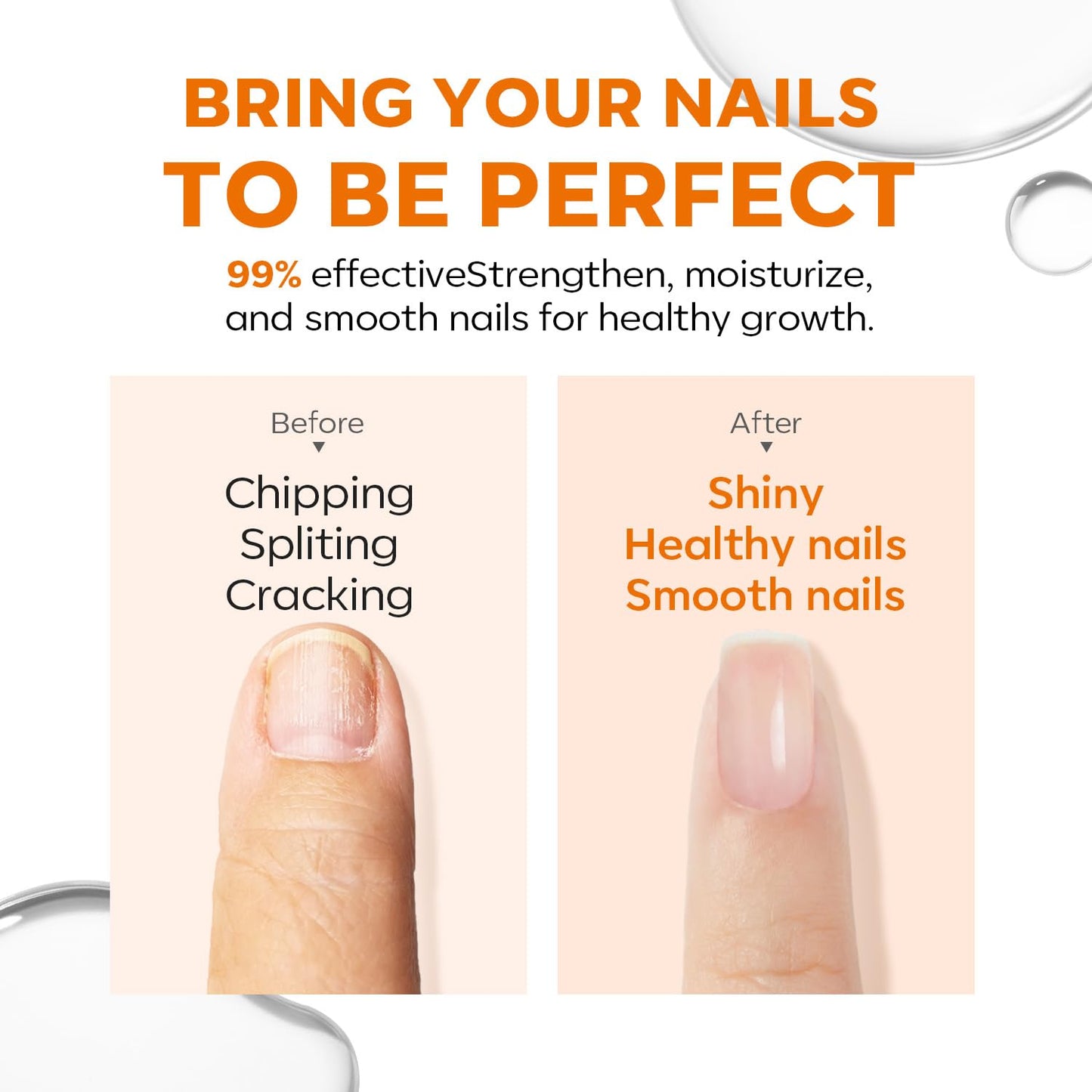 modelones Nail Strengthener Clear Nail Polish strengthener and growth Nail Repair for Damaged Nails Hardener Extra Strong and Growth Natural Nail Care Gifts for Women Concealer Polsih 15ml